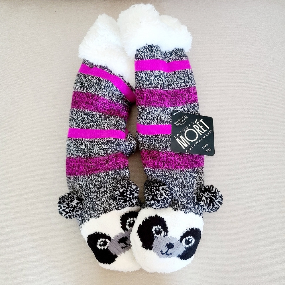 NWT Jacques Moret Panda Warmer. 9-11. Black/Pink